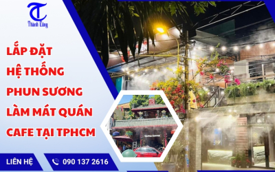 Lắp Đặt Máy Phun Sương Làm Mát Quán Cafe Tại TPHCM