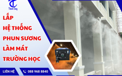 Lắp hệ thống phun sương làm mát trường học
