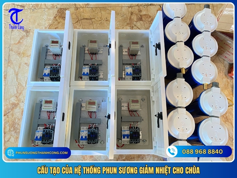 cau tao cua he thong phun suong giam nhiet cho chua