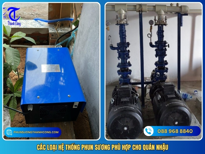 cac loai he thong phun suong phu hop cho quan nhau