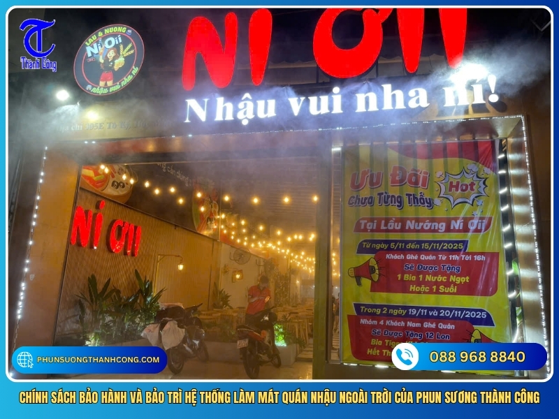 chinh sach bao hanh va bao tri he thong lam mat quan nhau ngoai troi cua phun suong thanh cong