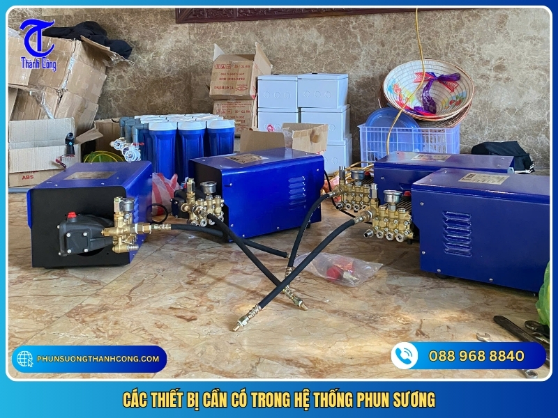 cac thiet bi can co trong he thong phun suong