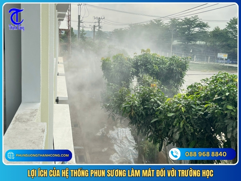 loi ich cua he thong phun suong lam mat doi voi truong hoc