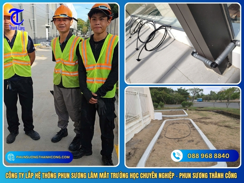 cong ty lap he thong phun suong lam mat truong hoc chuyen nghiep phun suong thanh cong
